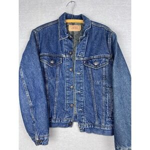 Levi's Men's Vintage Dark Wash Blanket Lined Denim Jacket Size 40 70s